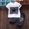 Baby boy clothes 2017 summer children clothing sets t-shirt+pants suit clothing set star printed clothes newborn tracksuit SY118