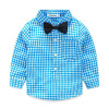 Baby Boy Clothes 2016 Spring New Brand Gentleman Plaid Clothing Suit For Newborn Baby Bow Tie Shirt + Suspender Trousers