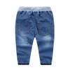 Baby Boy Cartoon Soldier Pants Boys Long Casual Trousers Children Washed Denim Jeans Children Clothing Girls Pattern Trousers