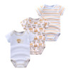 Baby Bodysuits Clothes 3ps/lot Summer Cartoon 100% Cotton Newborn Boy Girl Short Sleeves Body Infant Jumpsuit Clothing Set B-01