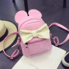 B52 2017 New Female Bag PU Leather Women Bags Cute Animals Ears Bow Backpacks Lovely Bowknot College Sweet Girl Mini Backpack