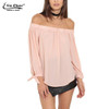 Autumn Off Shoulder Women Blouses Slash Neck 2016 Tops Plus Size Casual Cotton Chic Elegant Lady Shirts Elia Cher Brand Blusas