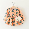 autumn new kid baby girls tutu dress long sleeves love heart shape print princess infant newborn baby girl dress autumn cloth