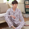 Autumn Mens Pajamas Knitted Cotton Men Pajama Sets Full Sleeve Pyjamas Sleepwear Casual Sleep Lounge Plaid Pijama M-3XL R144