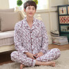 Autumn Mens Pajamas Knitted Cotton Men Pajama Sets Full Sleeve Pyjamas Sleepwear Casual Sleep Lounge Plaid Pijama M-3XL R144