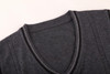 Autumn men plaid wool sweater vest casual v-neck sleeveless cashmere sweater