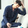 Autumn Men Pajama Sets Breathable Cotton Long-Sleeve Male Pyjamas Sleepwear Plus Size L-3XL Pajamas Soft Homewear