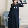Autumn Maternity Nursing Dresses Pregnancy Nurse Wear Long Lactate Vestidos Clothing Pregnant Women Breastfeeding Dress Clothes