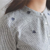 Autumn Leaves Embroidery Long Sleeve Women Blouses And Shirts Female Ladies Casual Shirt Tops Striped Plus Size Blusas Blouse