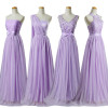 Purple Bridesmaid Dresses Long V-neck Crepe Cheap Free Size Beautiful Bridesmaids Dresses Vestido De Festa De Casamento Longo