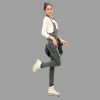 Pure cotton boyfriend overalls Korean style vintage slim girl cowboy denim pants fashion sexy high waist skinny women jeans D8
