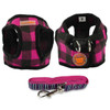 Puppy Dog Harness and Walking Leads Set Strip Style 4 Sizes 6 Colors