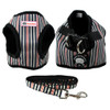 Puppy Dog Harness and Walking Leads Set Strip Style 4 Sizes 6 Colors