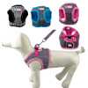 Puppy Dog Harness and Walking Leads Set Strip Style 4 Sizes 6 Colors