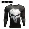 Punisher 3D Printed T-shirts Men Compression Shirts Long Sleeve Cosplay Costume crossfit fitness Clothing Tops Male Black Friday