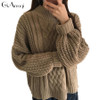 pullover Women 2017 New Plus Size Women's Sweaters Bat Sleeves Autumn Winter Twist Knitted Sweaters Crochet Jackets