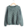 Pull Femme 2016 Autumn Winter Women Sweaters And Pullovers Plaid Thick Knitting Mohair Sweater Female Loose Variegated B77