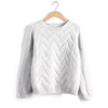 Pull Femme 2016 Autumn Winter Women Sweaters And Pullovers Plaid Thick Knitting Mohair Sweater Female Loose Variegated B77