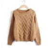 Pull Femme 2016 Autumn Winter Women Sweaters And Pullovers Plaid Thick Knitting Mohair Sweater Female Loose Variegated B77