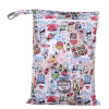 PUL Wet Bag Baby Waterproof Cloth Diaper Bag Single Pocket Zipper Print Reusable Baby Nappy Diaper Rubbish Wet Bag 30x40cm