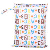 PUL Wet Bag Baby Waterproof Cloth Diaper Bag Single Pocket Zipper Print Reusable Baby Nappy Diaper Rubbish Wet Bag 30x40cm