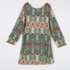 Summer  Fashion Sexy Women Boho Floral Printed Vintage Ethnic Dress Casual Beach Dress Loose Sundress