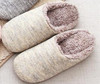 Suihyung Winter Warm Men Women Home Slippers Indoor Shoes Plush House Slippers Non-slip Soft PU Sole Woman Bedroom Floor Slipper