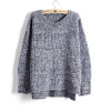 Sueter Mujer 2017 Autumn Winter Fashion Split Swallowtail Female Loose Sweaters Round Neck Women Sweaters And Pullovers LMY17