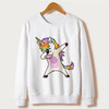 Sudaderas Mujer 2018 kawaii harajuku Unicorn Sweatshirt Women Hoodies Full Sleeve Cartoon Unicorn Print White Moletom Feminino