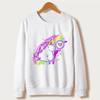 Sudaderas Mujer 2018 kawaii harajuku Unicorn Sweatshirt Women Hoodies Full Sleeve Cartoon Unicorn Print White Moletom Feminino