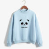 Sudaderas Mujer 2017 Cute Hoodies Women Kawaii Harajuku Shy Panda Letters Printed Sweatshirt Moletom Feminino Pullover