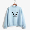 Sudaderas Mujer 2017 Cute Hoodies Women Kawaii Harajuku Shy Panda Letters Printed Sweatshirt Moletom Feminino Pullover