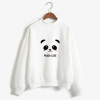 Sudaderas Mujer 2017 Cute Hoodies Women Kawaii Harajuku Shy Panda Letters Printed Sweatshirt Moletom Feminino Pullover