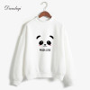 Sudaderas Mujer 2017 Cute Hoodies Women Kawaii Harajuku Shy Panda Letters Printed Sweatshirt Moletom Feminino Pullover