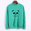 Sudaderas Mujer 2017 Cute Hoodies Women Kawaii Harajuku Shy Panda Letters Printed Sweatshirt Moletom Feminino Pullover