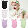Spring AutumnTirred Cotton Cute Rompers Infant Baby Girl Clothes Lace Floral Ruffles Baby Girl Romper Cake Sunsuit Outfits 0-18M