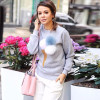 spring autumn women warm hoodies lovely ice cream coat pom pom fur balls female winter sweatshirt polerones 0152