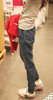 Spring Autumn Women's Jeans Long  Herem Vintage Fashion Demin Pants Drawstring Trousers Size 26-33