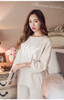 Spring Autumn Women's Cotton Print Letter Pink Long Sleeve Pajamas Sets Warm Ladies Sleepwear Home Clothing