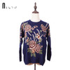 ASLTW 2017 New Women Sweater Pullovers Long Sleeve O Neck Printing Knitwear Tops Plus Size Casual Mother Gift Female Sweater