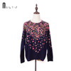 ASLTW 2017 New Women Sweater Pullovers Long Sleeve O Neck Printing Knitwear Tops Plus Size Casual Mother Gift Female Sweater
