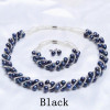 ASHIQI 100% Freshwater pearl Necklace /bracelet /stud Earring Jewelry Sets For Women