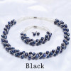 ASHIQI 100% Freshwater pearl Necklace /bracelet /stud Earring  Jewelry Sets For Women