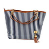 ASDS 2017 New Striped Canvas Handbag Women Shoulder Bags Beach Bag Fashion Zipper Tassel Women Handbag Big Tote Bag
