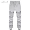 ASALI Brand 2017 Spring Summer Skinnly Sweatpants for Men Slim Fit Mens Casual Pants Straight Elastic Trousers Pencile Pants Men