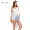 ArtSu Summer Dress 2017 Robe Sexy Casual Pink White Sling Strap Chiffon Beach Dress Robe Femme Vestido De Festa DR50110