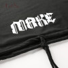ArtSu Autumn Winter Gothic Letter Printed Long Sleeve Crop Top Hoodie Pullover Women Black Sweatshirt Cropped Hoodies ASHO20196