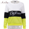 ArtSu 2017 Autumn Winter Women Fleeve Sweater Printed Letters Tracksuit Casual Pullovers Sweaters sudaderas New Tops EPHO80027