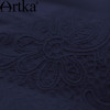 Artka Women's Winter New 2 Colors Embroidery Down Coat Vintage Hoodie Long Sleeve Casual Warm Outerwear ZK10157D