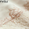Artka Women's Autumn New Solid Color Knitting&amp;Lace Patchwork Embroidery Dress Slash Neck Long Sleeve Slim Fit Dress LA11151Q